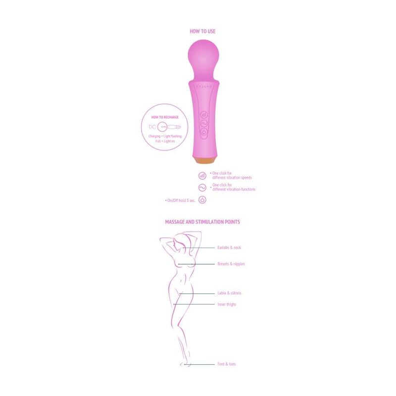 Xocoon - Mini Baguette de massage - Fuchsia