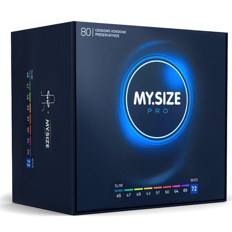 My Size Pro – Préservatifs Grande Taille 72 mm – Boîte de 80 pièces