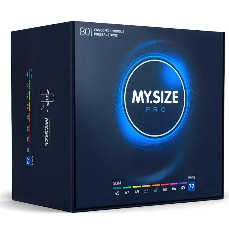 My Size Pro – Préservatifs Grande Taille 72 mm – Boîte de 80 pièces