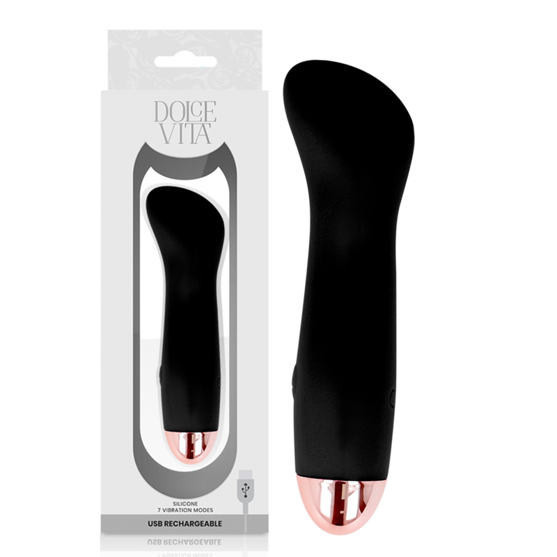 Dolce Vita – Vibromasseur Noir Rechargeable 7 modes de plaisir