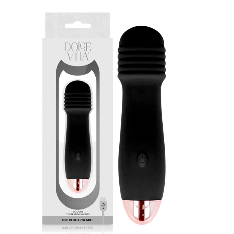Dolce vita Mini vibrateur rechargeable noir 7 vitesses