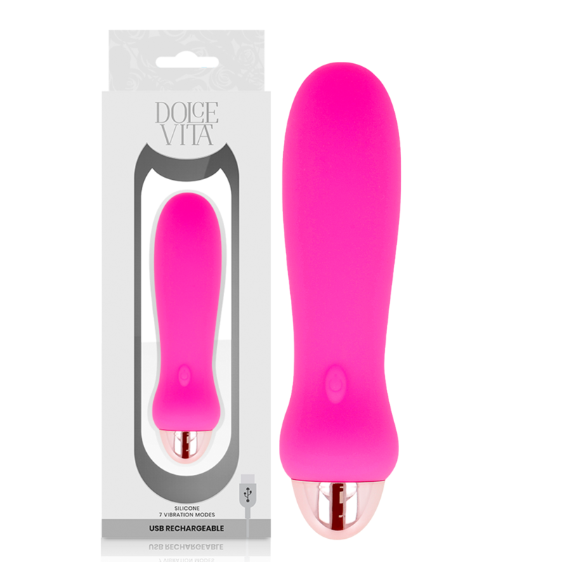 Dolce Vita Vibromasseur Rechargeable 7 Vitesses Rose