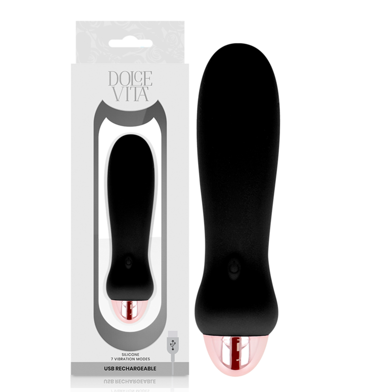 Dolce Vita Vibromasseur Rechargeable 7 Vitesses Noir