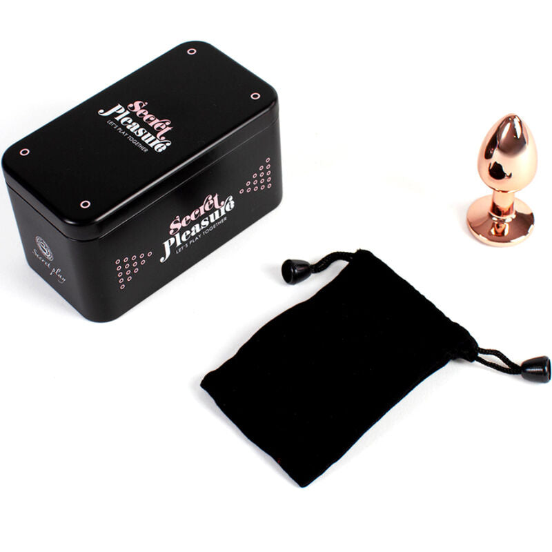Secret Play – Plug Anal en métal or rose – 7 cm