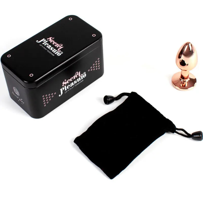 Secret Play – Plug Anal en métal or rose – 7 cm