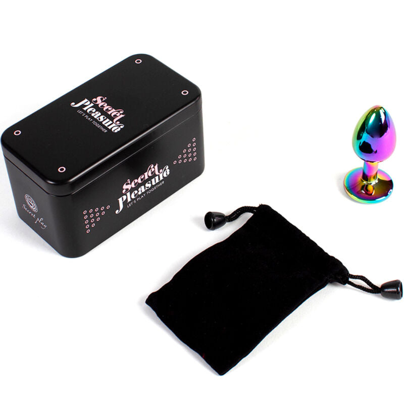 Secret Play – Plug Anal en métal arc-en-ciel – 7 cm
