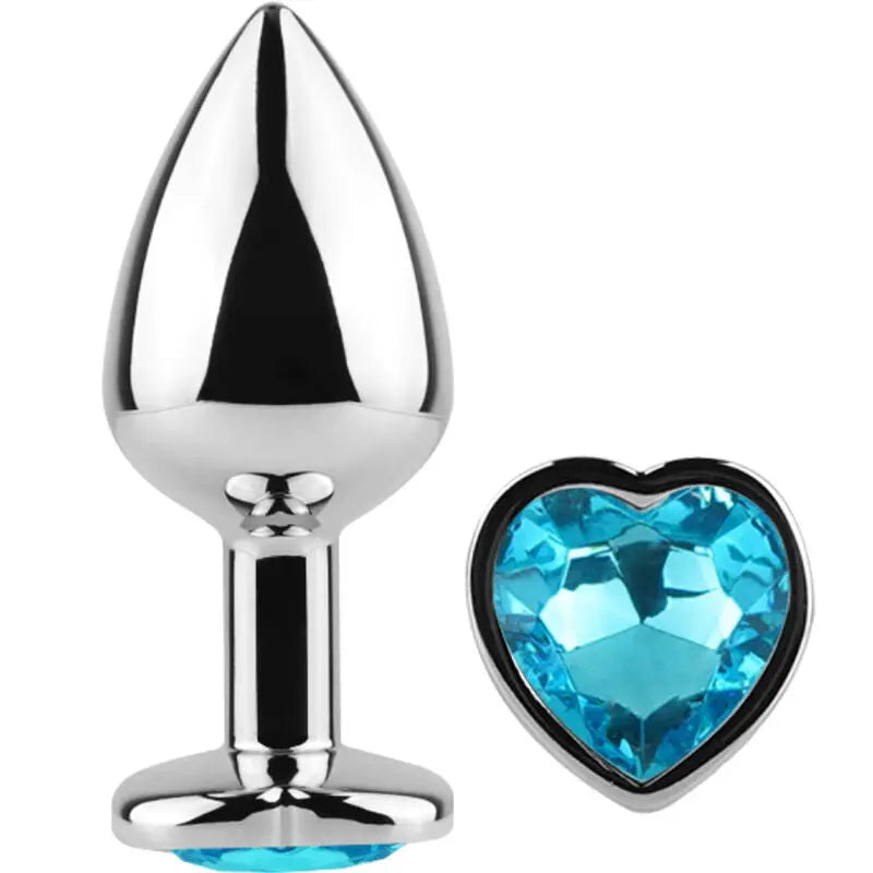 Secret Play – Plug Anal en forme de cœur Bleu – 7 cm