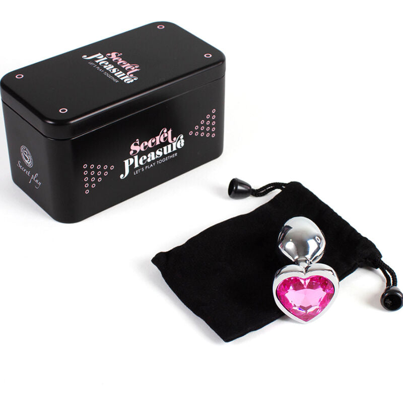 Secret Play – Plug Anal en forme de cœur fuchsia – 7 cm