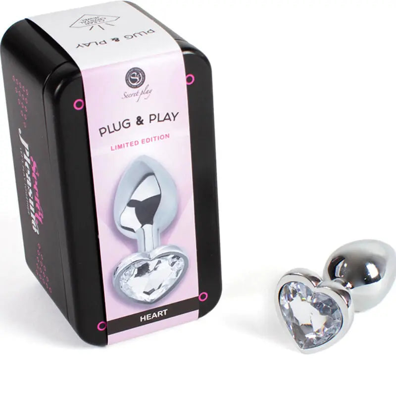Secret Play – Plug Anal en forme de cœur cristal – 7 cm
