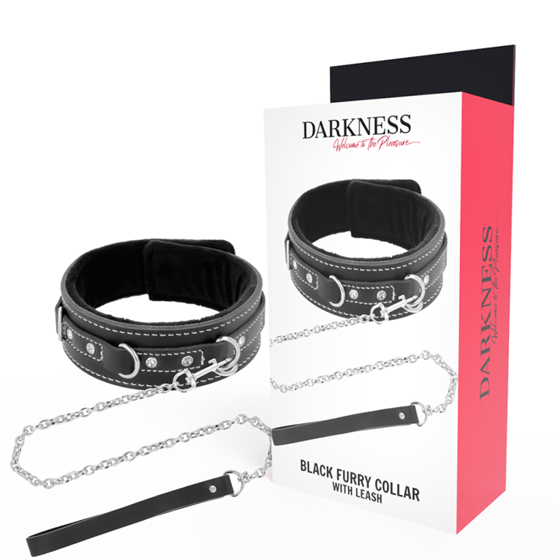 Collier de posture en cuir avec laisse - Darkness - Darkness