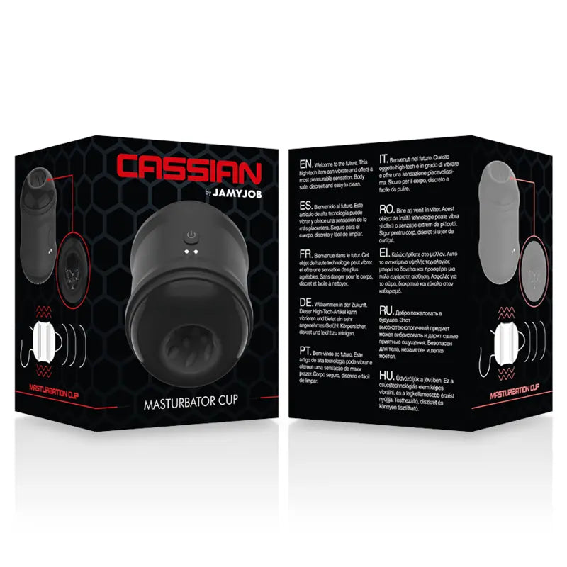 Masturbateur Vibrant Cassian Cup Noir - Jamyjob