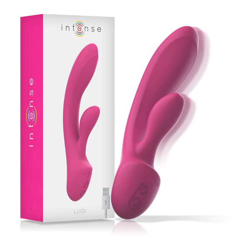 Intense – Vibromasseur Rabbit Luigi Double Stimulation Rechargeable Rose