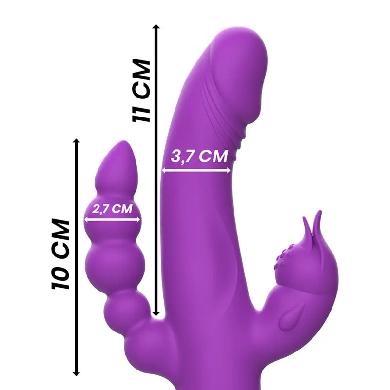 Vibromasseur Rabbit Casanova Triple Moteur Violet - Intense