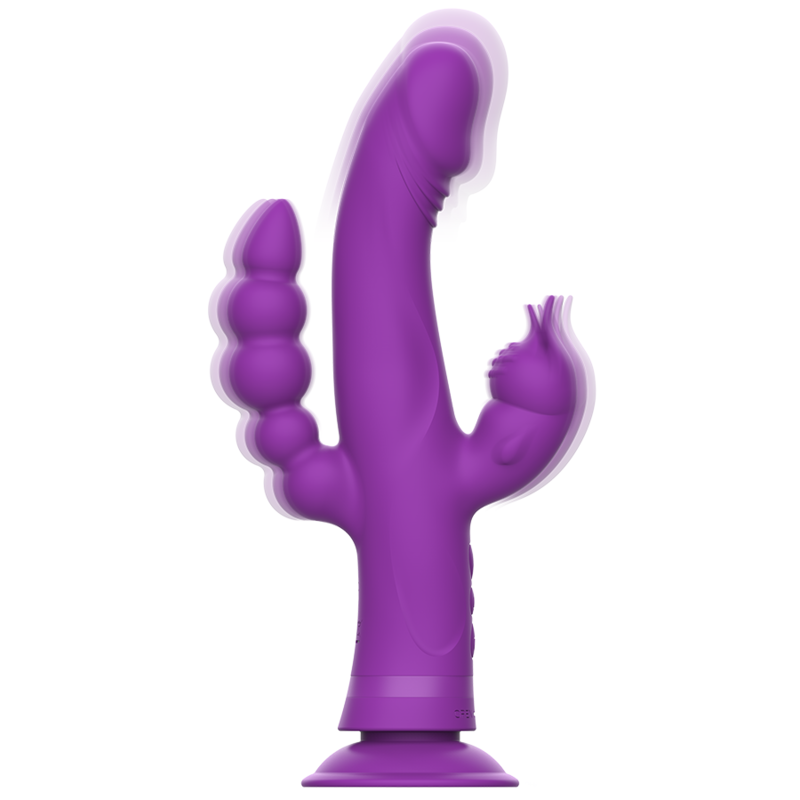 Intense – Vibromasseur Rabbit Casanova Triple Moteur avec Ventouse Violet