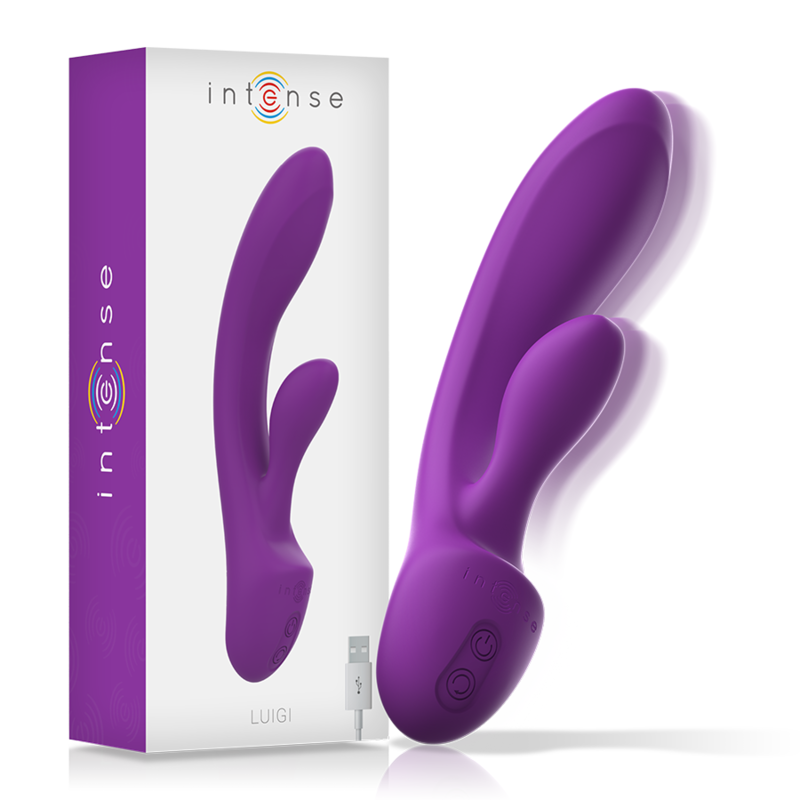 Intense – Vibromasseur Rabbit Luigi Double Stimulation Rechargeable Violet