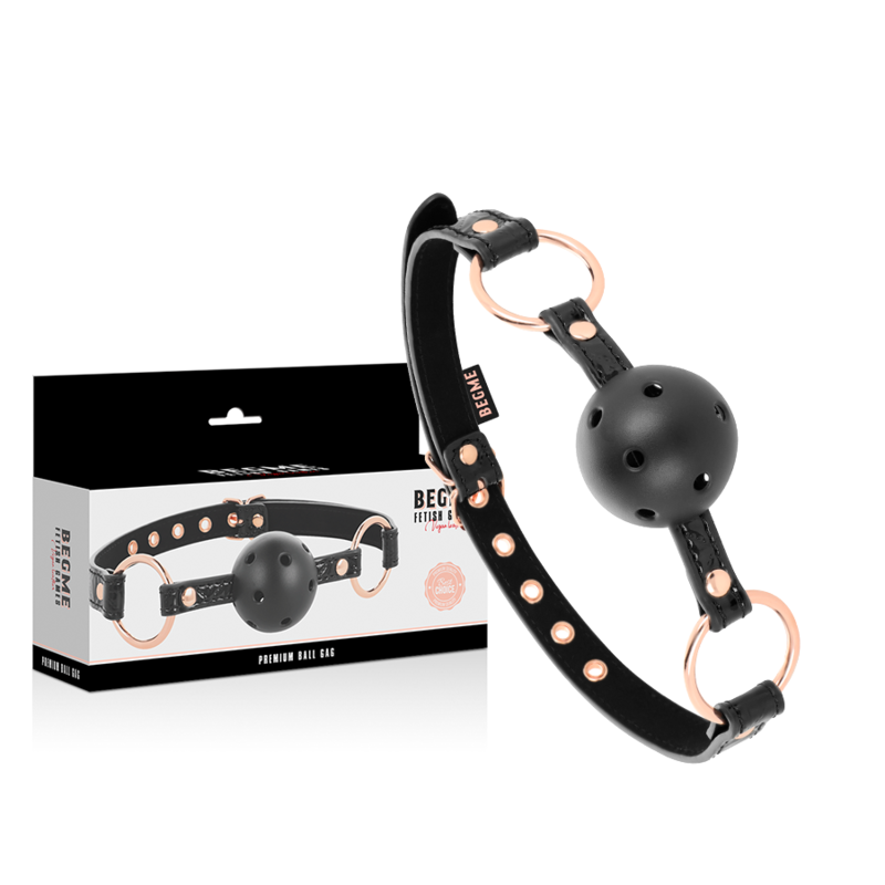 Begme - black edition ball gag cuir vegan