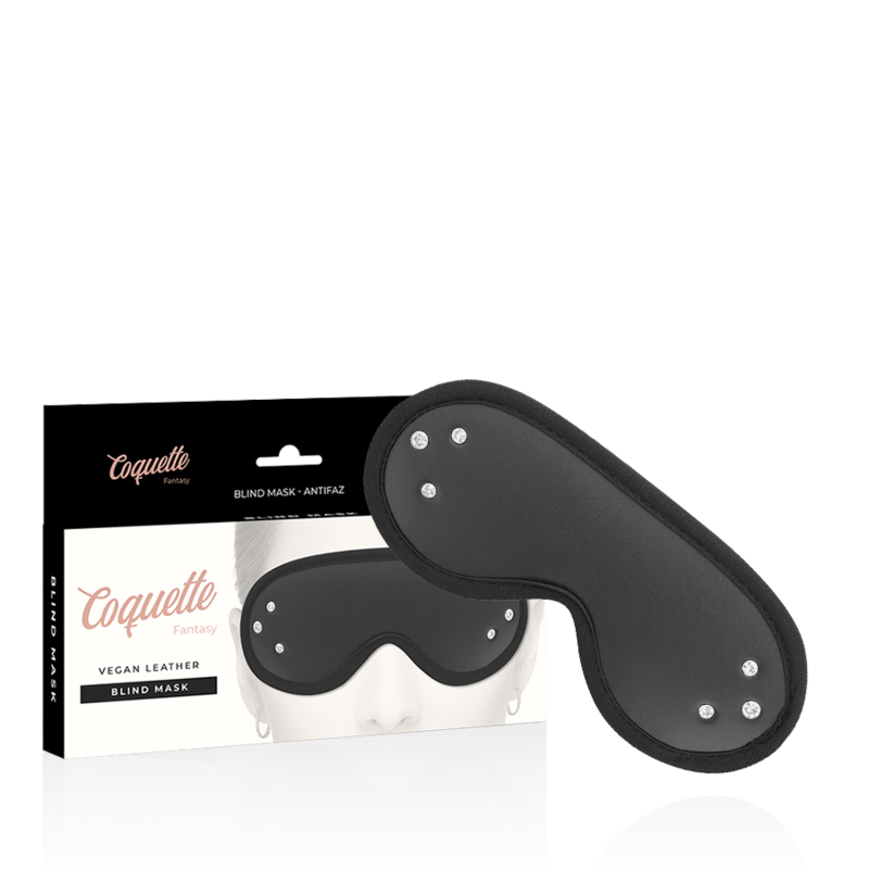 Coquette Chic Desire - Masque intégral Bondage en cuir végan - Noir