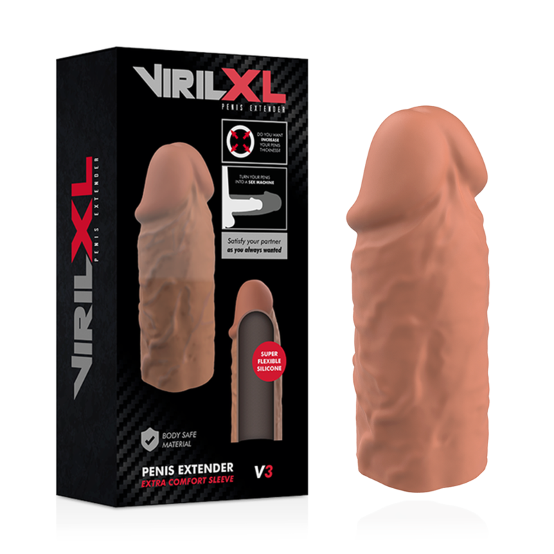 VirilXL - Extension de Pénis Réaliste V3 (+2cm) - Marron