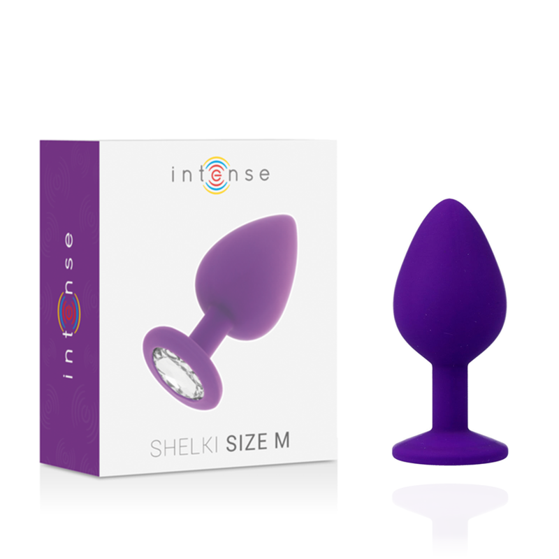 Intense - Plug en silicone avec strass - Lilas - Taille M