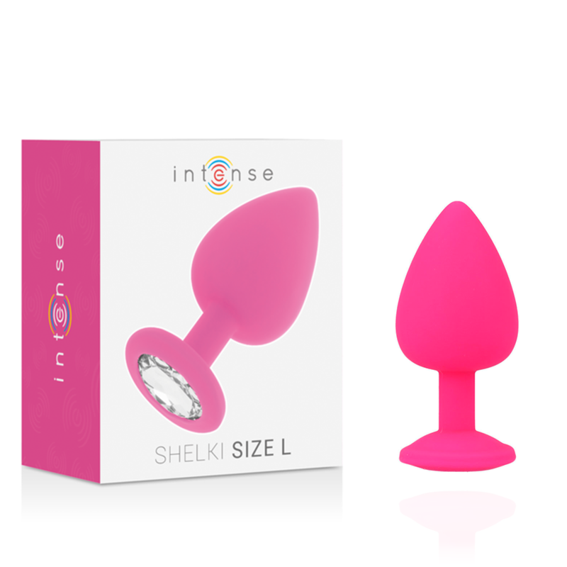 Intense - Plug en silicone avec strass - Fuchsia