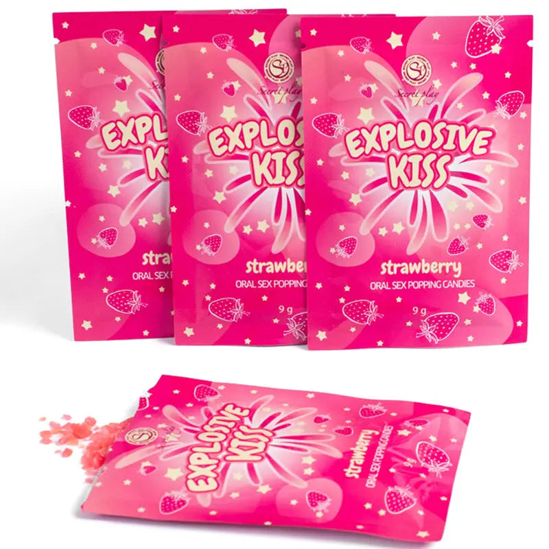 Secret Play - Bonbons Explosifs Sexe Oral - Saveur Fraise