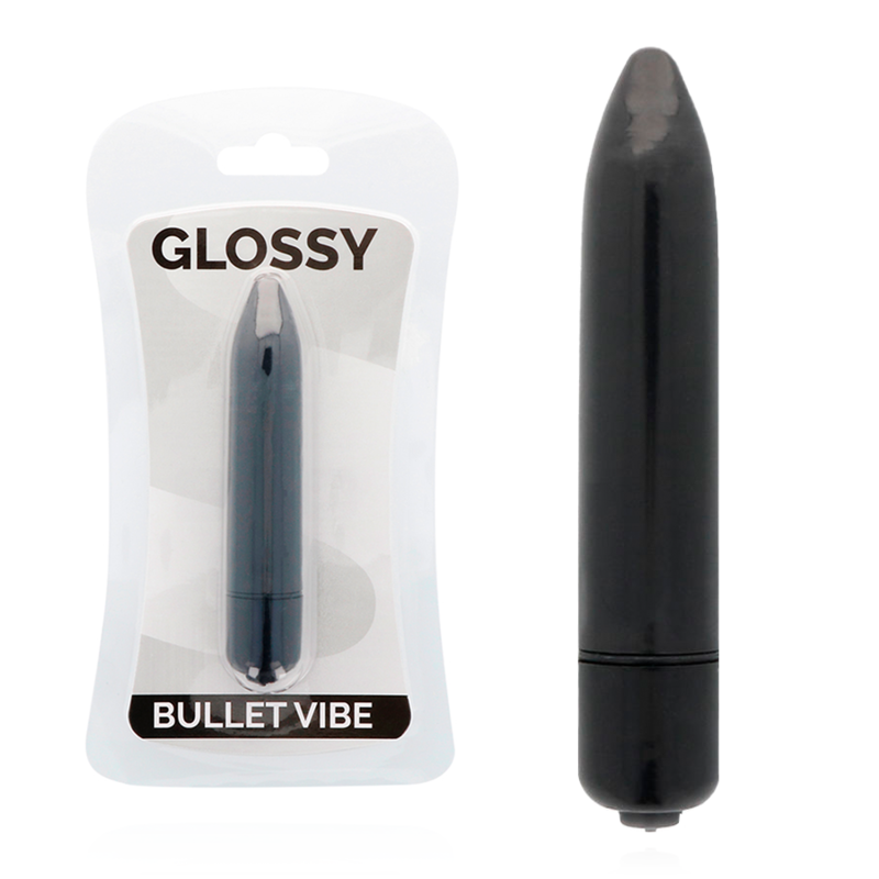 Vibromasseur Glossy Thin Vibe noir - Brilliant - GLOSSY
