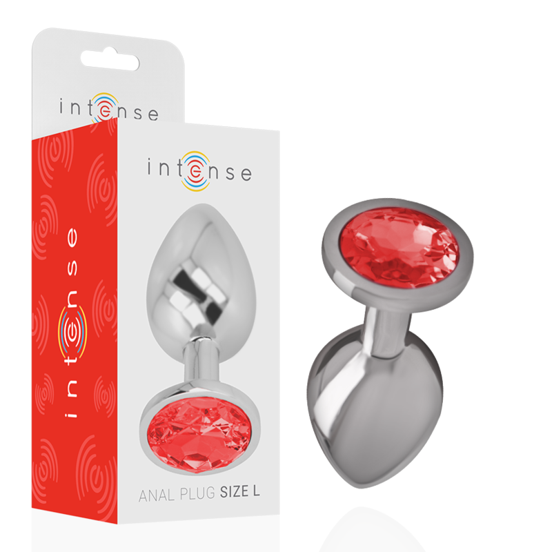 Intense – Bijou anal avec crystal Rouge – Taille L