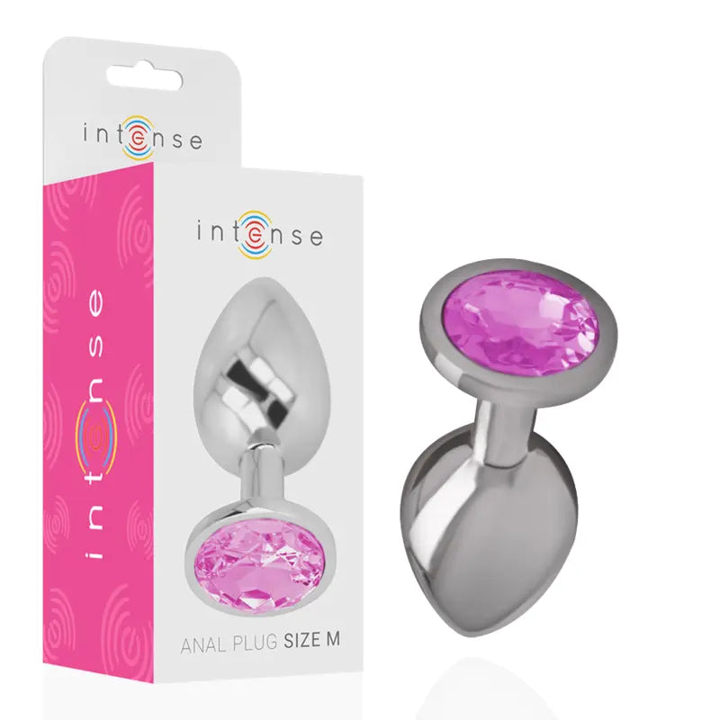 Plug Anal Métal Intense Cristal Rose Taille M - Intense