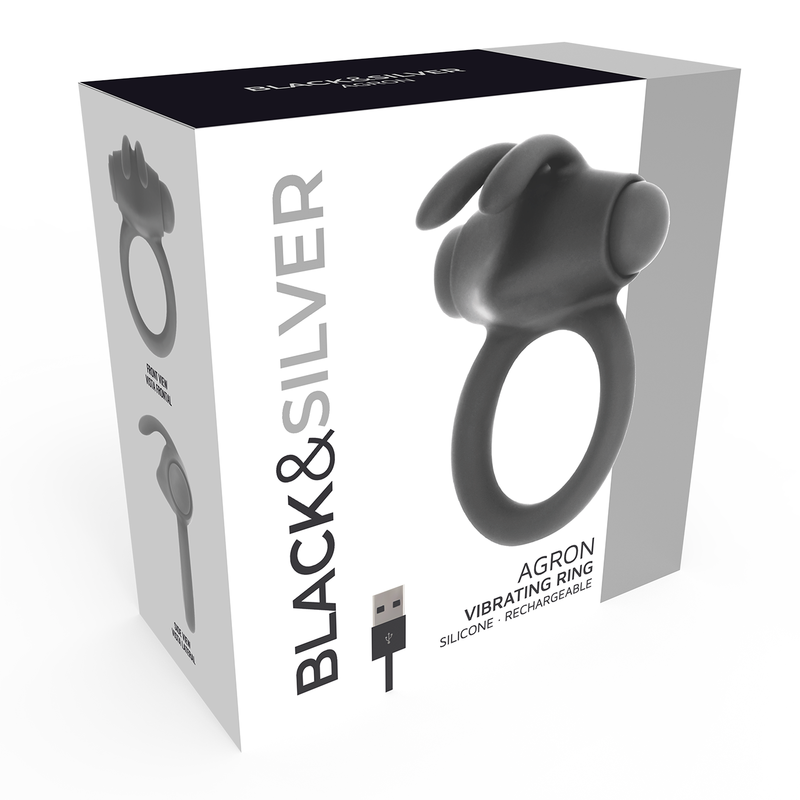 Anneau Vibrant Agron 2.0 Rechargeable - Black&Silver