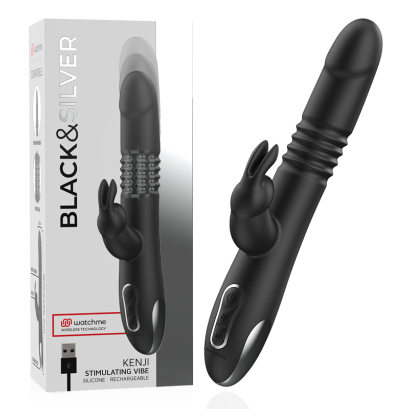 Vibromasseur Rabbit Kenji Stimulant Vibe - Black&Silver