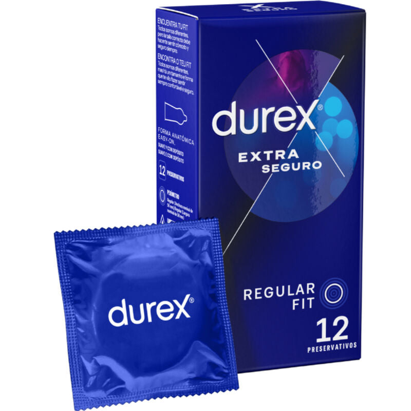 Durex - Préservatifs Extra Safe Regular Fit - Boîte de 12