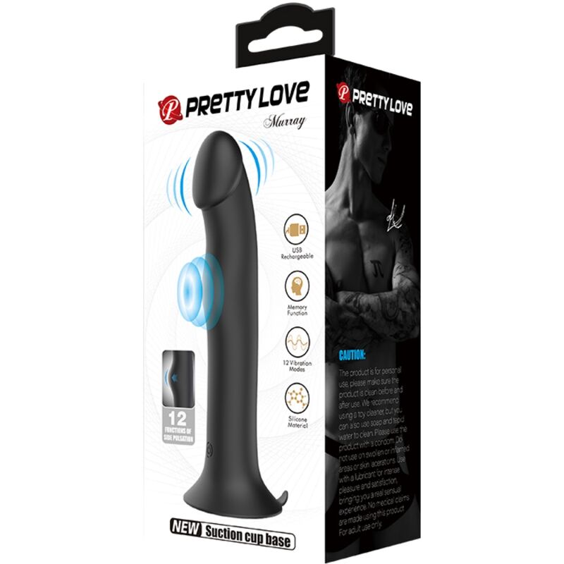 PRETTY LOVE - VIBRATEUR MURRAY ET ONDES STIMULANTES CLITORIDIENNES NOIR