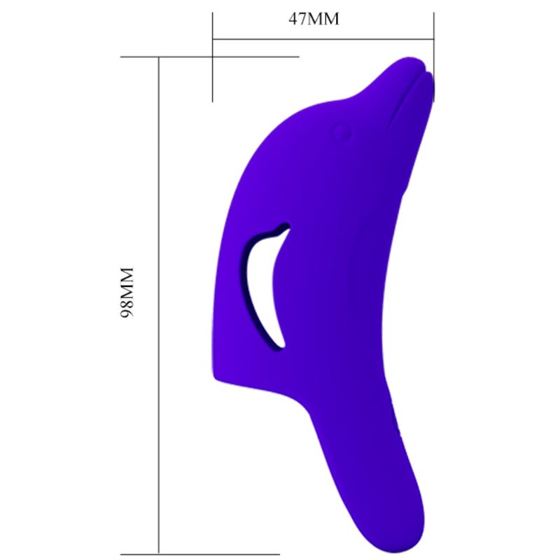 Pretty Love – Doigt Vibrant Rechargeable Delphini – Violet