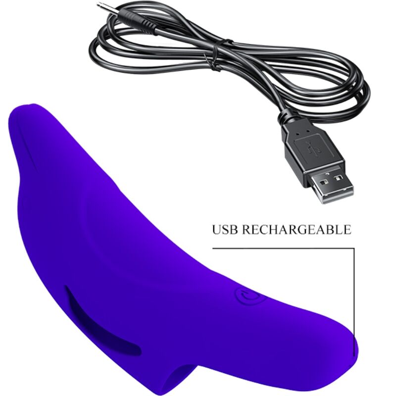 Pretty Love – Doigt Vibrant Rechargeable Delphini – Violet