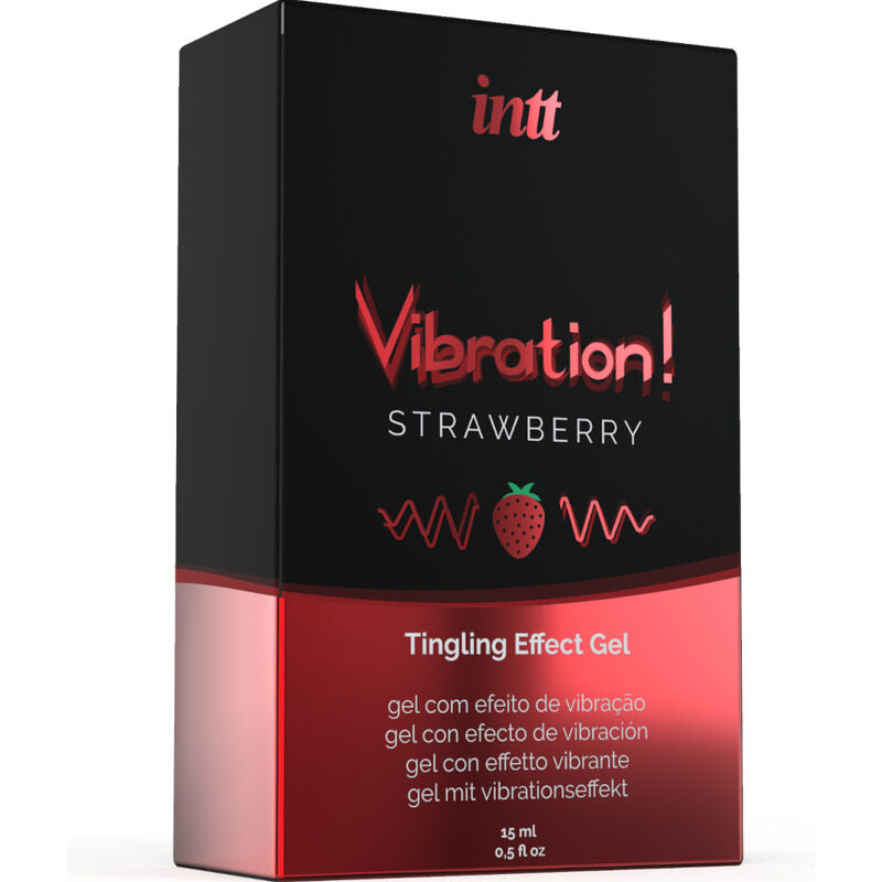 Intt - Gel Embrassable Effet Vibrant Fraise Vibration! - 15 ml