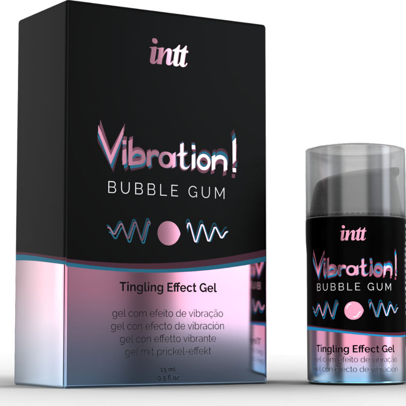 Intt - Gel Embrassable Effet Vibrant Bubble Gum Vibration! - 15 ml