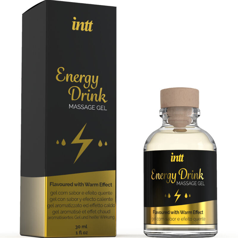 Intt – Gel de Massage Effet Chauffant Saveur Energy Drink - 30 ml