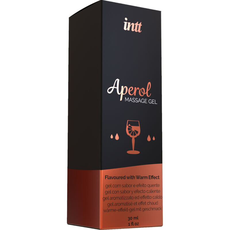 Intt – Gel de Massage Effet Chauffant Saveur Apérol - 30 ml