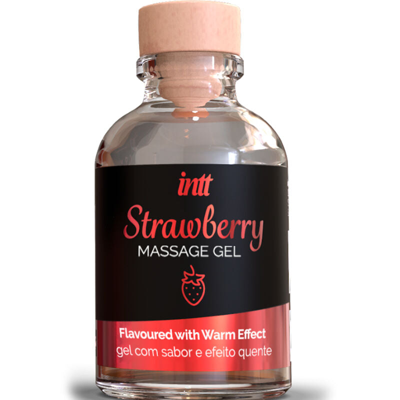 Intt – Gel de Massage Effet Chauffant Saveur Fraise - 30 ml