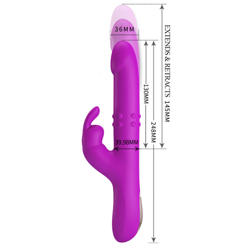 Pretty Love – Vibromasseur Rabbit Va et Vient 12 Modes de Vibration Violet