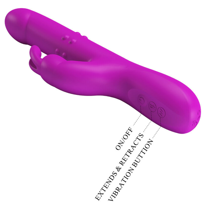 Pretty Love – Vibromasseur Rabbit Va et Vient 12 Modes de Vibration Violet