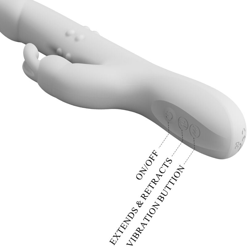 Pretty Love – Vibromasseur Rabbit Va et Vient 12 Modes de Vibration Blanc