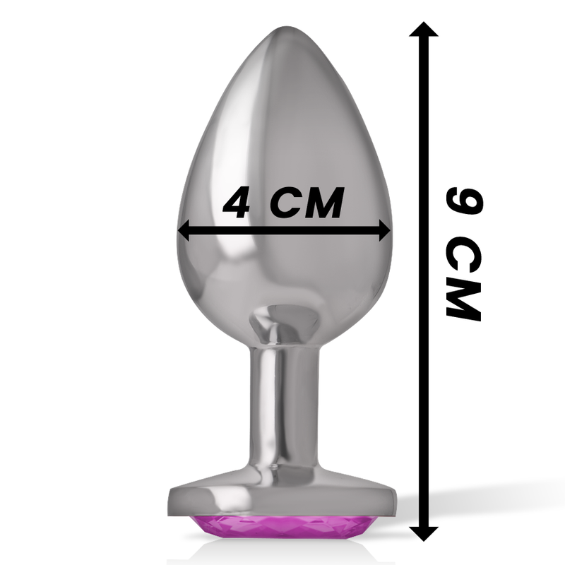 Intense - Plug Anal métal en forme de cœur Rose – Taille L