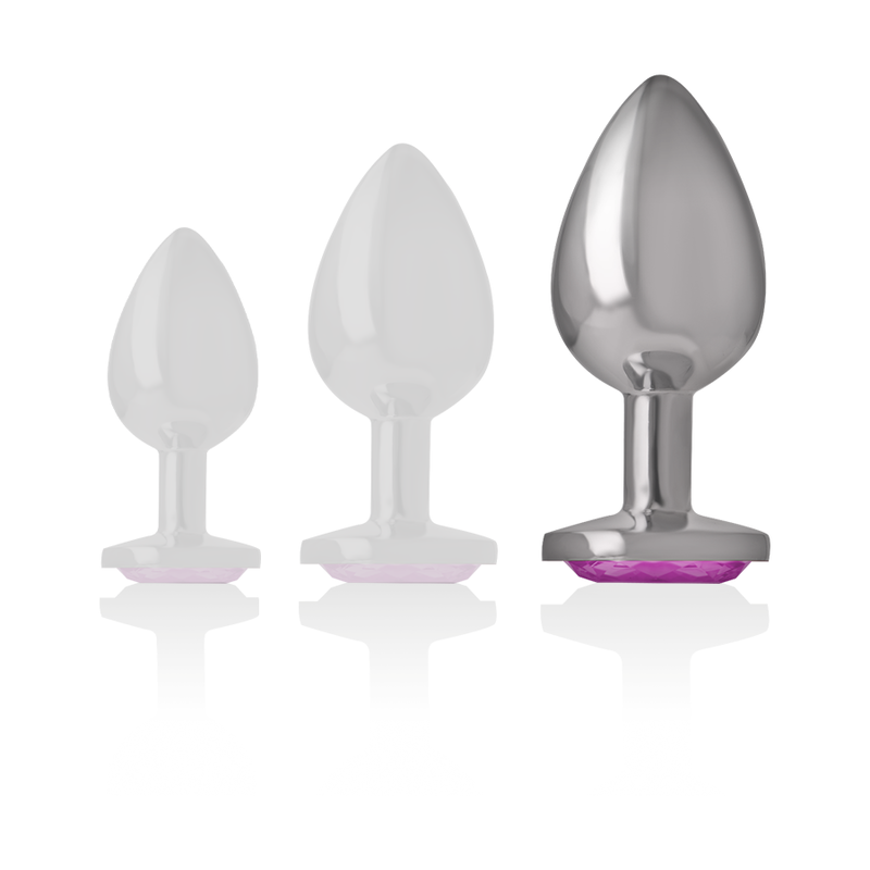 Intense - Plug Anal métal en forme de cœur Rose – Taille L