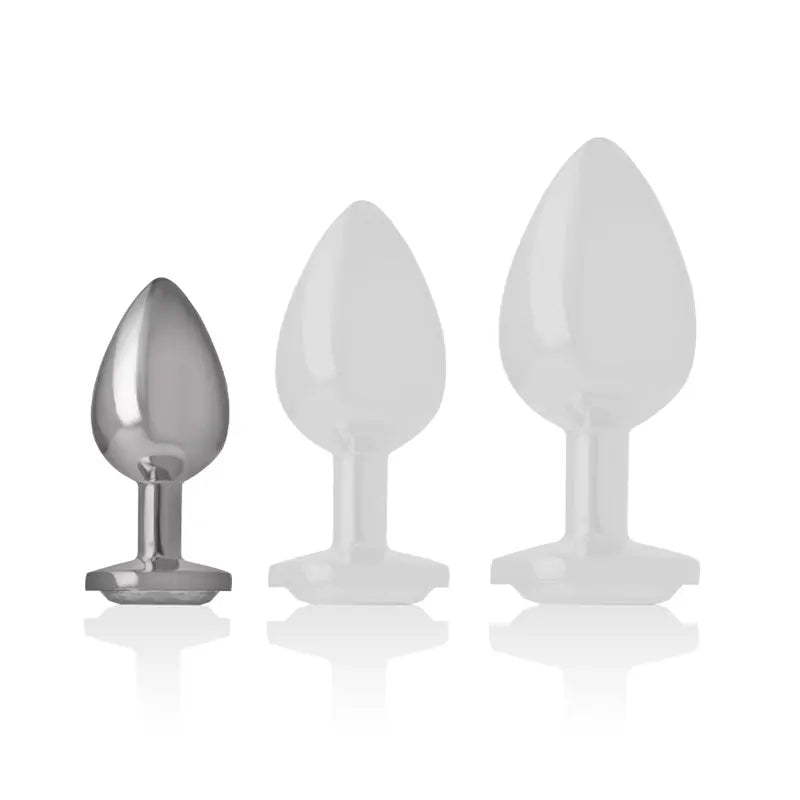 Plug Anal Métal Diamond Jewel Blanc Taille S - Intense