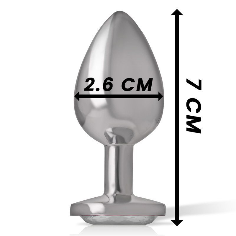 Intense - Plug Anal métal en forme de cœur Blanc – Taille S