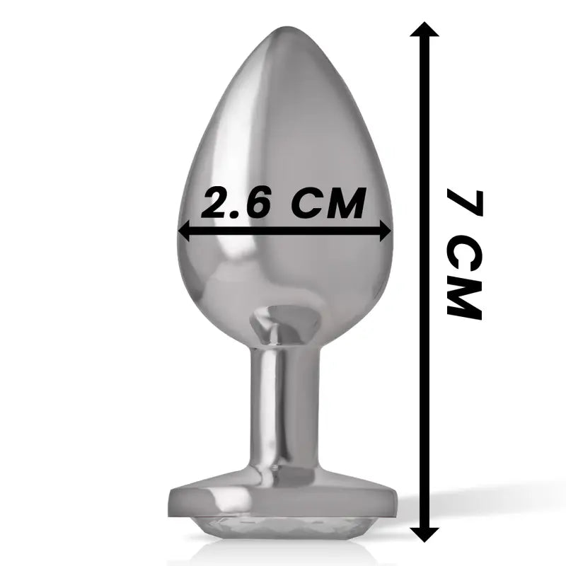Plug Anal Métal Diamond Jewel Blanc Taille S - Intense