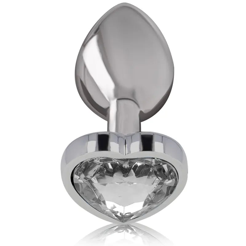 Plug Anal Métal Diamond Jewel Blanc Taille S - Intense