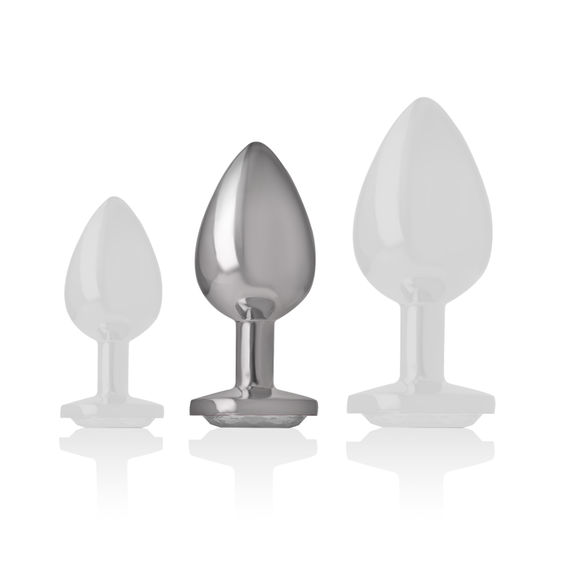 Intense - Plug Anal métal en forme de cœur Blanc – Taille M