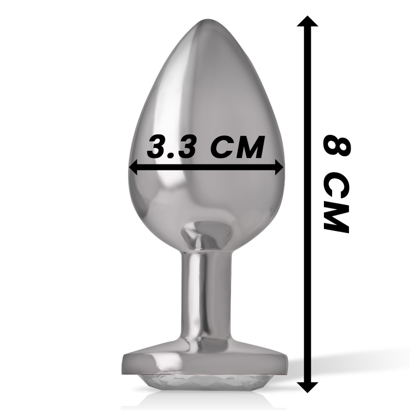 Intense - Plug Anal métal en forme de cœur Blanc – Taille M
